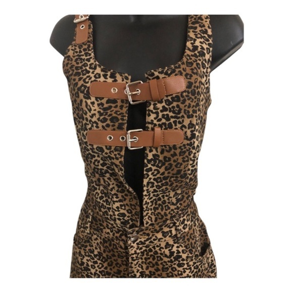 Cheetah‎ animal print khaki twill look rodeo style jeans pants size Medium new - Picture 6 of 16